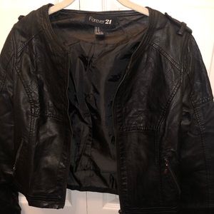 FOREVER 21 VEGAN LEATHER JACKET